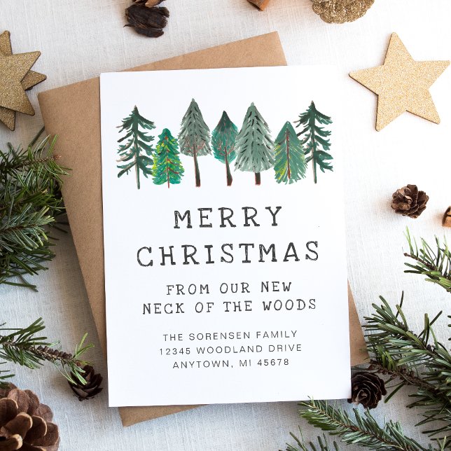 Rustikales Foto frohe Weihnachtsreise Ankündigung (Von Creator hochgeladen)