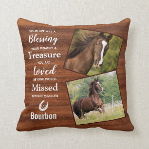 Rustikales Foto für das Holzpferd Kissen