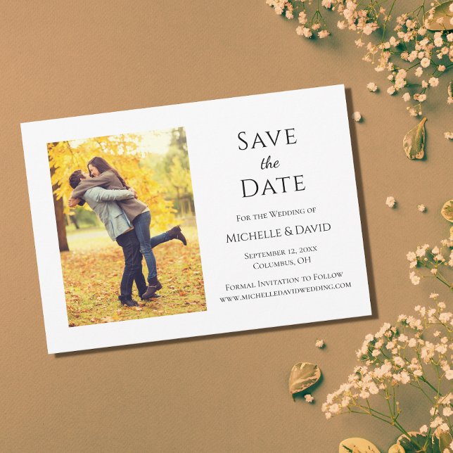 Rustikales Foto für Herbst-Hochzeit speichert das  Save The Date (Von Creator hochgeladen)