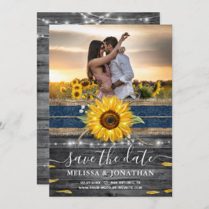 Rustikales Foto für Hochzeitsfeiern Save The Date