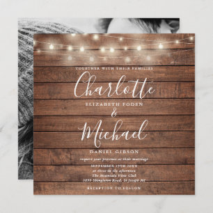 Rustikales Foto für Holzschnitte Einladung