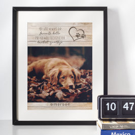 Rustikales Foto für Hunde Poster