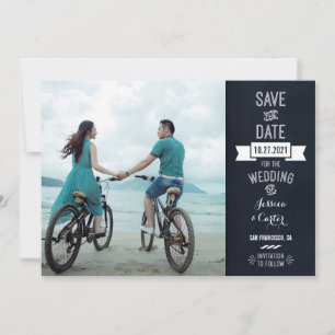 Rustikales Foto für Karton-Typografie Save the Dat Date