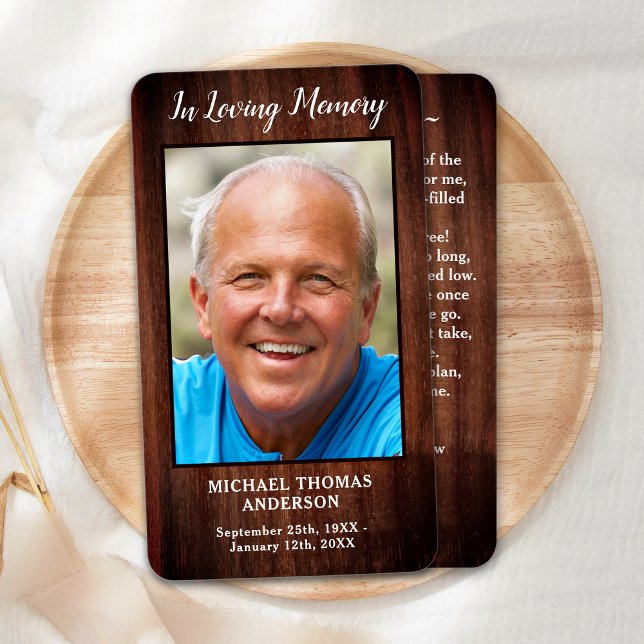 Rustikales Foto-Gedenkkartengedicht (Von Creator hochgeladen)