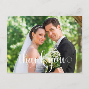 Rustikales Foto Hochzeit Danke Karte
