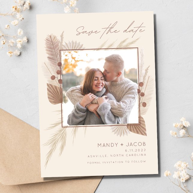Rustikales Foto Hochzeit im Herbst Save The Date (Rustic Photo Fall Wedding Save The Date)