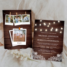 Rustikales Foto-Hochzeitsholz