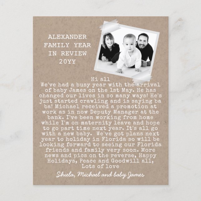 Rustikales Foto Jahr im Überprüfungsurlaub Kraft L Flyer (Vorne)