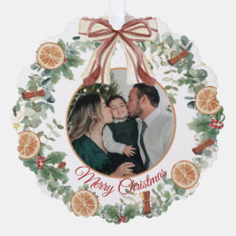 Rustikales Foto Ornament Karte