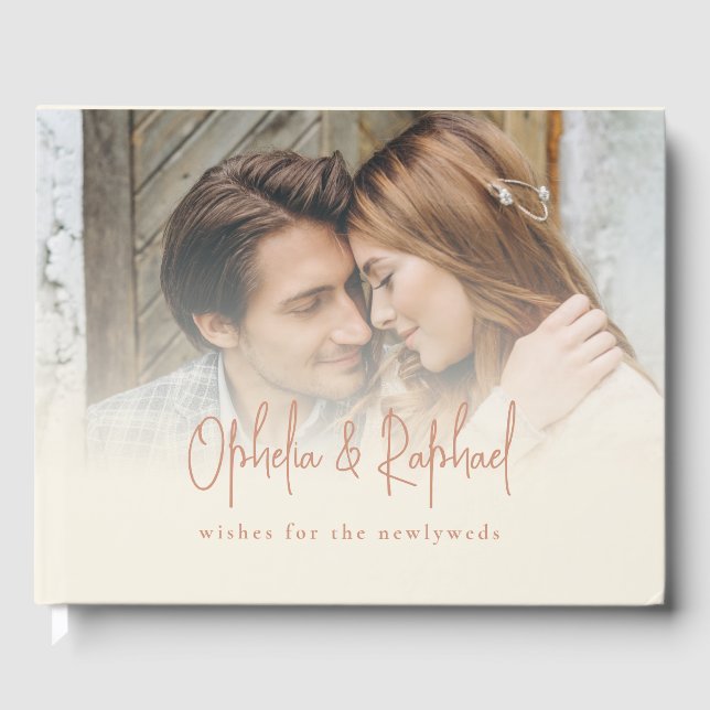 Rustikales Foto-Overlay-Skript Gästebuch (Vorderseite)