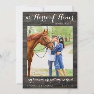 Rustikales Foto personalisieren Hauspferd Hochzeit Save The Date