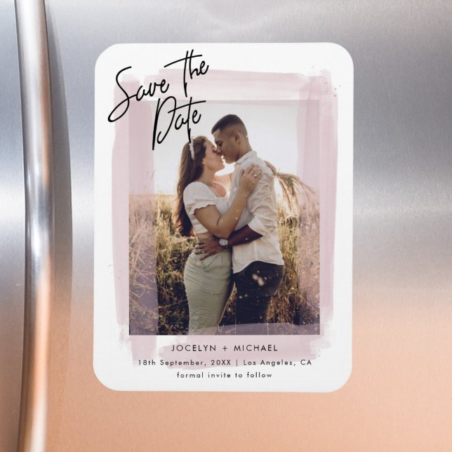 Rustikales Foto Save the Date Hochzeit Magnet (Von Creator hochgeladen)