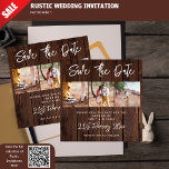 Rustikales FOTO Save the Date Hochzeitshaushaltspl<br><div class="desc">HINWEIS: Dieser Punkt bezieht sich auf FOTO PAPER - KLEINE 💠 Anmerkung: Im Rahmen der Einladungen enthält diese Einladung KEINE Mittelrahmen. Es kann jedoch auf Karten-/Papierarten und -größen übertragen werden,  oder Sie können Umschläge kostengünstig online erwerben. 💠</div>