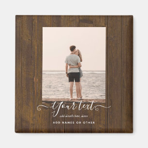 Rustikales FOTO spendet Freunde der Textfamilie Magnet