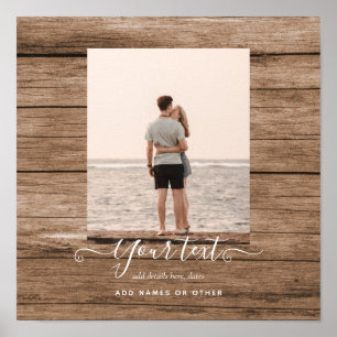 Rustikales FOTO spendet Freunde der Textfamilie Poster