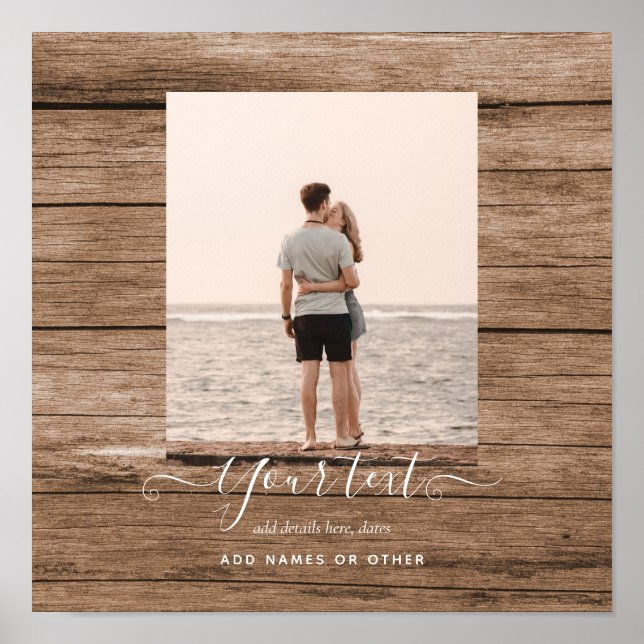 Rustikales FOTO spendet Freunde der Textfamilie Poster (Vorne)