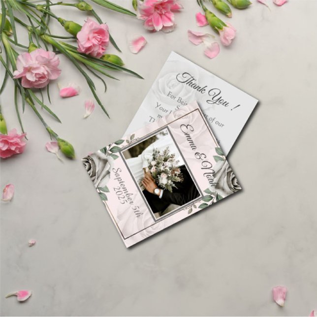 Rustikales Foto-Template White Rose Hochzeit Viele Save The Date (Von Creator hochgeladen)