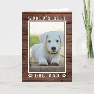 Rustikales Foto zum Vater der besten Hunde Karte