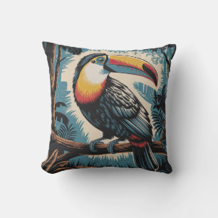 Rustikales Fox-Holz-Design Kissen
