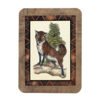 Rustikales Fox Stepping auf einem Baumstamm