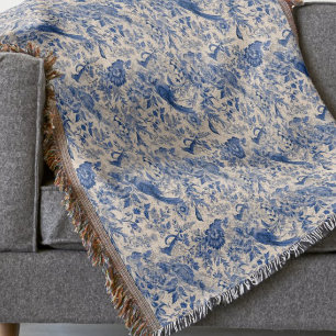 Rustikales französisches Country Blue Toile de Jou Decke