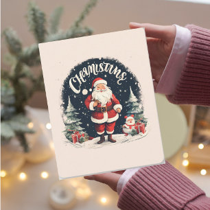 Rustikales Frohe Weihnachten & Santa Claus