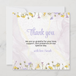 Rustikales Frühlingsfloral Brautparty Dankeskarte