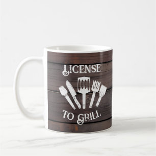 Rustikales Funny Cooking Geschenk Herrenlizenz zum Kaffeetasse