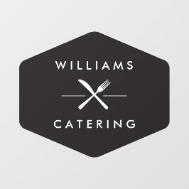 Rustikales Gabelklemme-Logo Fensteraufkleber