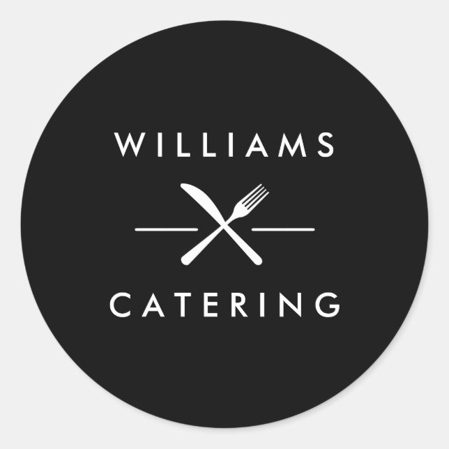 Rustikales Gabelklemme-Logo Runder Aufkleber (Vorderseite)