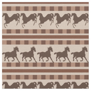 Rustikales Galoppierpferd-Muster Stoff
