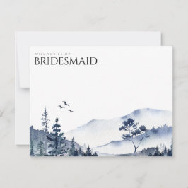 Rustikales Gebirge Boho Bridesmaid - Vorschlagskar Save The Date