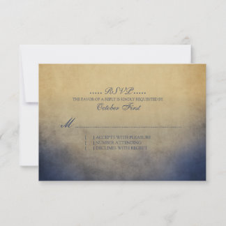 Rustikales Gelb und Bohemisches Hochzeitsszenario RSVP Karte