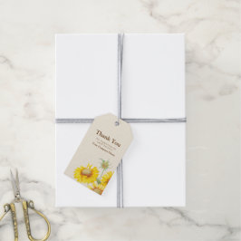 Rustikales Gelbblütenblatt Geschenkanhänger