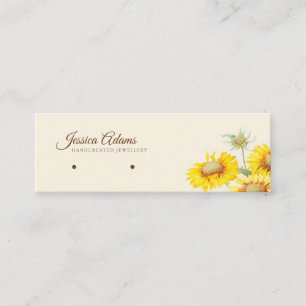 Rustikales Gelbblütenblatt Mini Visitenkarte