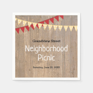 Rustikales gelbes kariertes serviette