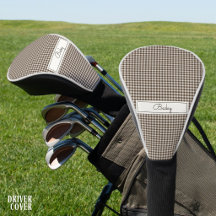 Rustikales Gingham-Muster in Braun mit Namen