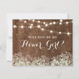 Rustikales Gipskraut Laubblütenmädchen Einladung