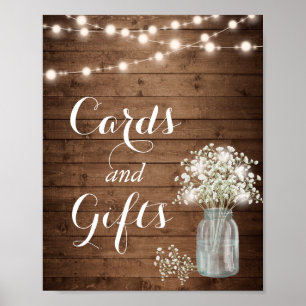 Rustikales Gipskraut - Lichtkarten und Geschenksch Poster