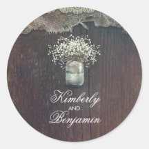 Rustikales Gipskraut Mason Jar Barn Wedding