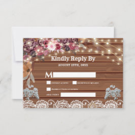 Rustikales Gipskraut RSVP Karte