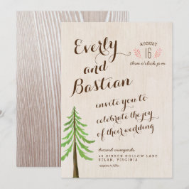 Rustikales Glam Hochzeitsempfang Einladung