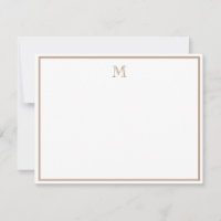 Rustikales Gold-Doppelrand-Vintage-Monogramm