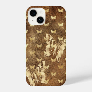Rustikales Gold Grunge Schmetterlinge iPhone 14 Hü iPhone 14 Hülle