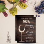 Rustikales Gold Wein Glas Holz 80. Geburtstag Folieneinladung<br><div class="desc">Rustikales Gold Wein Glas Holz 80. Geburtstag Foil Einladung. Einladung zum Geburtstag mit einem klassischen Weinglas in Goldfolie auf dunklem rustikalem Holzhintergrund - Sie können das Glas auf Silberfolie oder Goldfolie umstellen. Ideal für einen Mann oder eine Frau,  der den achtzigsten Geburtstag feiert.</div>
