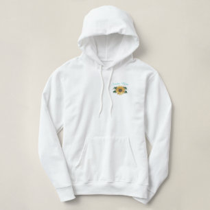 Rustikales Golden Yellow Sunflower Aquamarines Scr Hoodie