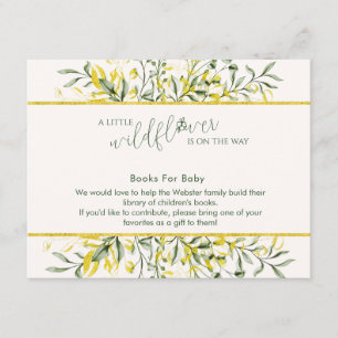 Rustikales goldenes Rahmen-Baby-Shower-Buch für Ba Begleitkarte
