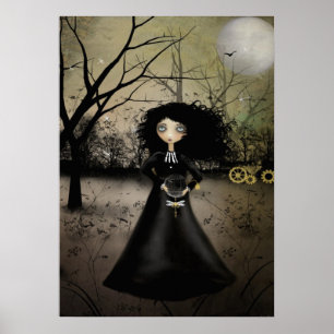 Rustikales Goth Steampunk Alchemy Art Poster