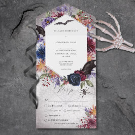 Rustikales Gotisches Abendessen zu Hochzeiten All In One Einladung