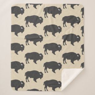 Rustikales Grau Buffalo Bison Sherpadecke